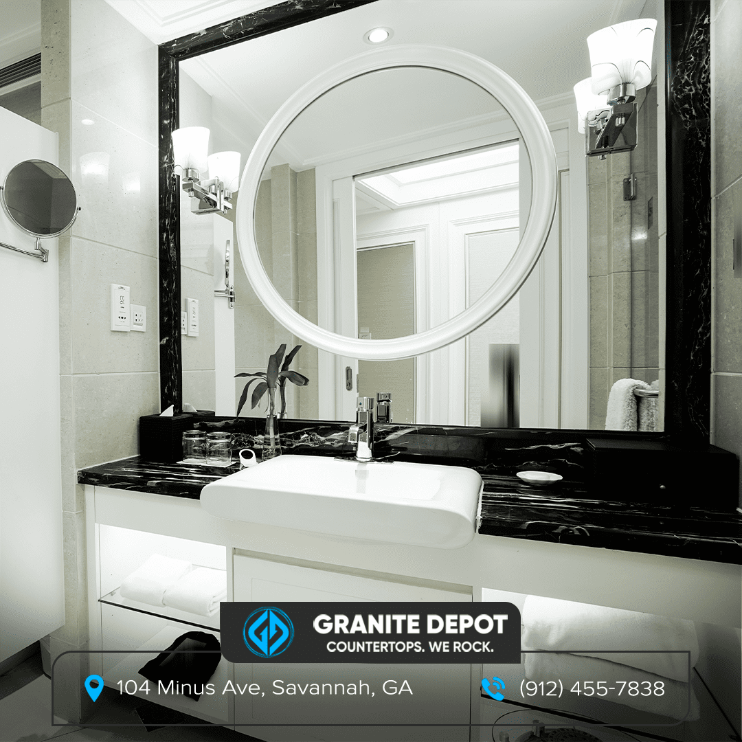 Enhance Your Bathroom with Elegant Black Bathroom Countertops