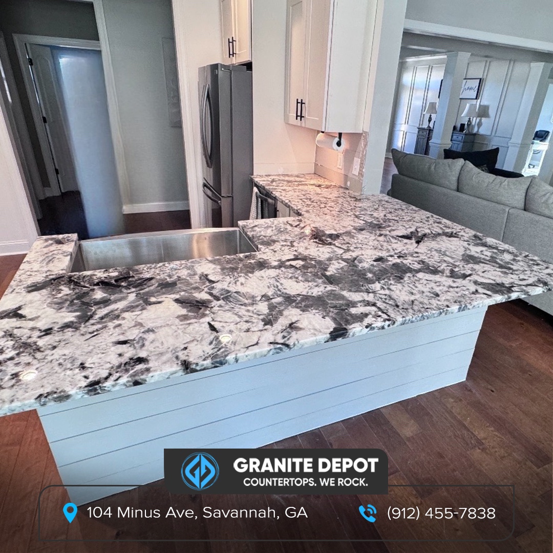 Blue Flower Granite Countertops: Nature’s Art in Your Home